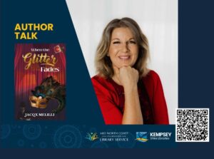 Poster of Jacqx Melilli's Author Talk at Kempsey Library April 2026